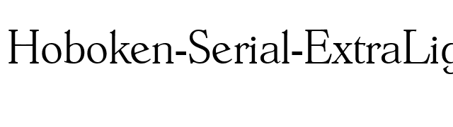 Hoboken-Serial-ExtraLight-Regular font preview