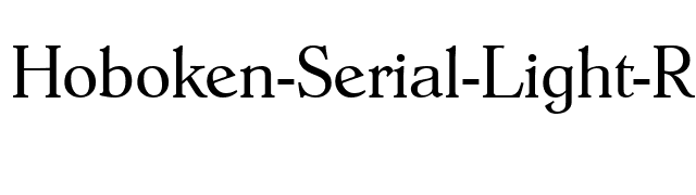 Hoboken-Serial-Light-Regular font preview