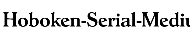 Hoboken-Serial-Medium-Regular font preview