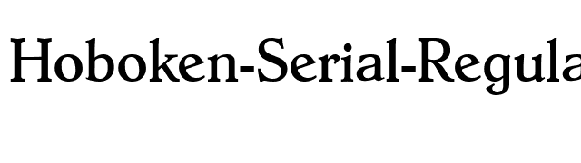 Hoboken-Serial-Regular font preview