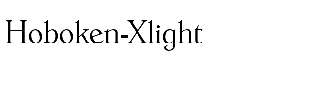 Hoboken-Xlight font preview