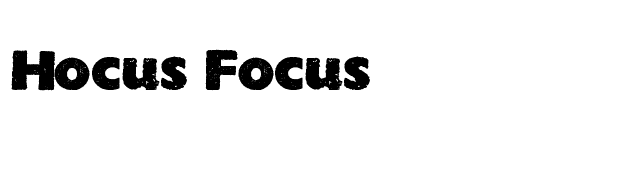 Hocus Focus font preview