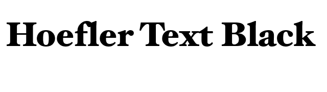 Hoefler Text Black font preview