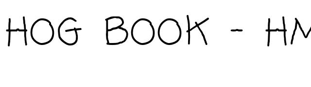 Hog Book - HMK font preview