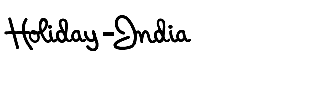 Holiday-India font preview