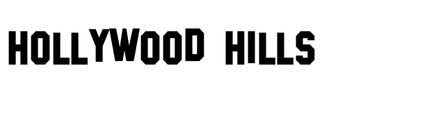 Hollywood Hills font preview