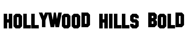 Hollywood Hills Bold font preview