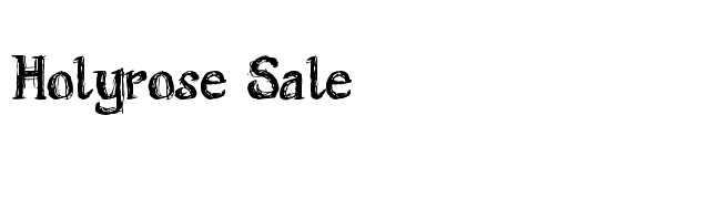 Holyrose Sale font preview