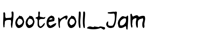 Hooteroll_Jam font preview