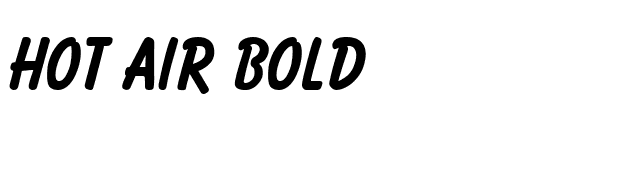 Hot Air Bold font preview