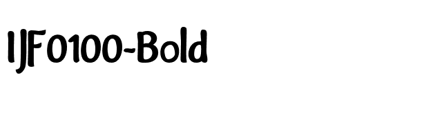 IJF0100-Bold font preview