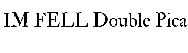 IM FELL Double Pica Roman font preview