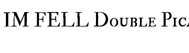 IM FELL Double Pica SC font preview