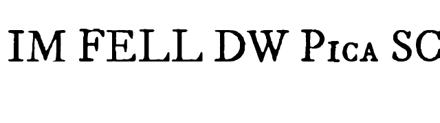 IM FELL DW Pica SC font preview