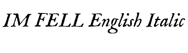 IM FELL English Italic font preview