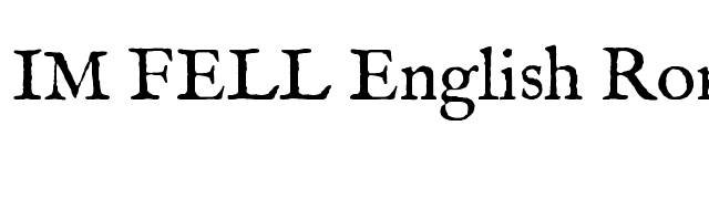 IM FELL English Roman font preview