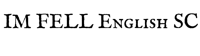 IM FELL English SC font preview