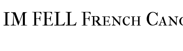 IM FELL French Canon SC font preview