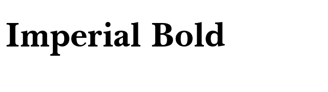 Imperial Bold font preview