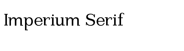 Imperium Serif font preview