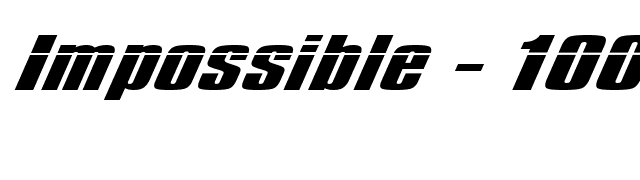 Impossible - 1000 font preview