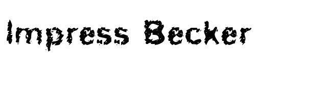 Impress Becker font preview