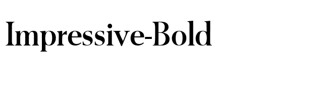 Impressive-Bold font preview