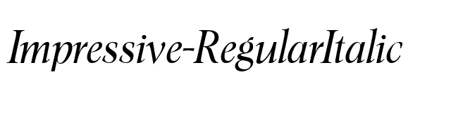 Impressive-RegularItalic font preview