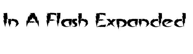 In A Flash Expanded font preview