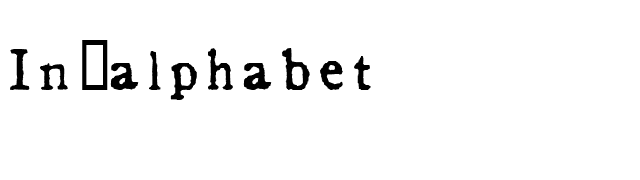 In_alphabet font preview