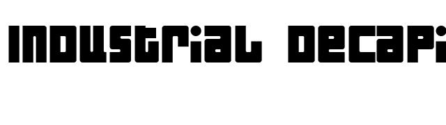 Industrial Decapitalist font preview