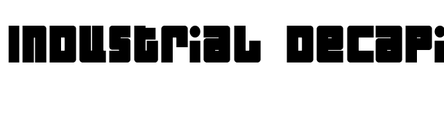 Industrial Decapitalist Bold font preview