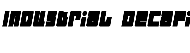 Industrial Decapitalist BoldItalic font preview