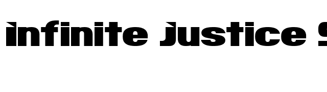 Infinite Justice Straight font preview