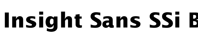 Insight Sans SSi Bold font preview