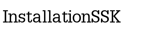 InstallationSSK font preview