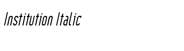 Institution Italic font preview