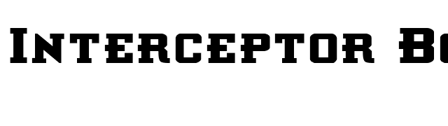 Interceptor Bold font preview