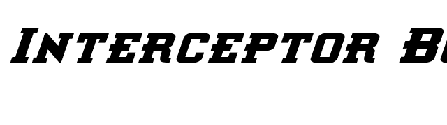 Interceptor Bold Italic font preview