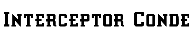 Interceptor Condensed font preview