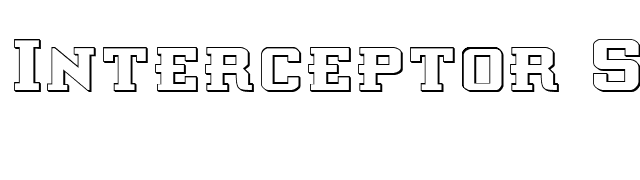 Interceptor Shadow font preview