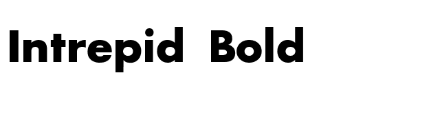 Intrepid Bold font preview