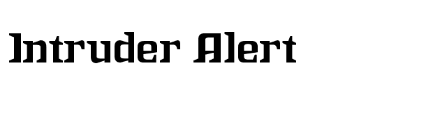 Intruder Alert font preview