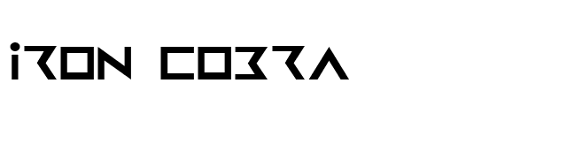 Iron Cobra font preview