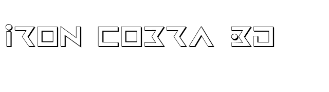 Iron Cobra 3D font preview