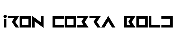 Iron Cobra Bold font preview