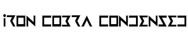 Iron Cobra Condensed font preview