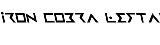 Iron Cobra Leftalic font preview