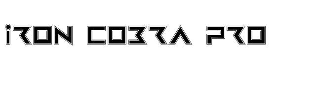 Iron Cobra Pro font preview