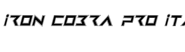 Iron Cobra Pro Italic font preview